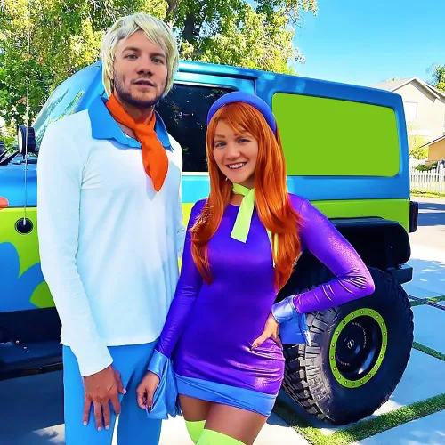 Miniatura 4 de Bufanda naranja para disfraz de Fred, accesorios de seda Ascot para disfraz de Scooby Doo, Naranja