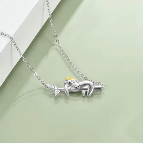 Miniatura 3 de MONGAS Collar de plata de ley 925 con diseño de girasol perezoso para mujer