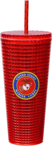 Miniatura 25 de Spoontiques Harry Potter Vaso de diamantes, 20 oz - Vaso texturizado con pajita, aislamiento de doble pared, sin BPA - Gryffindor