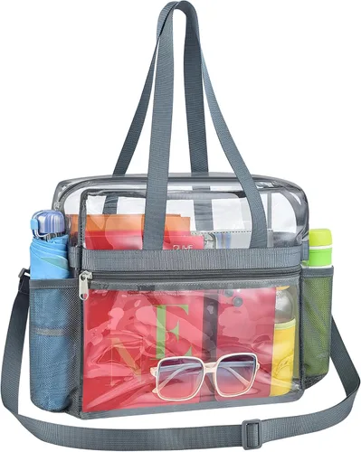 Miniatura 9 de Paxiland Clear Bag for Stadium Events, 12x6x12 inches Tote Bag with Detachable Reinforced Strap for Sports Concert and Work