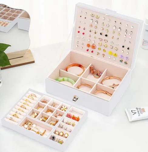 Miniatura 2 de Joyero para aretes para niñas, collares, anillos, caja organizadora de aretes para niñas, caja organizadora de aretes, caja organizadora de joyas