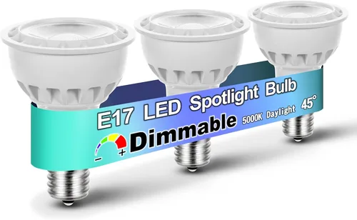 Miniatura 9 de Heifymi Reflector regulable E17 tipo base intermedia R14 de 6 W (equivalente a 60 vatios), blanco cálido 2700 K, 600 lúmenes, bombilla LED E17