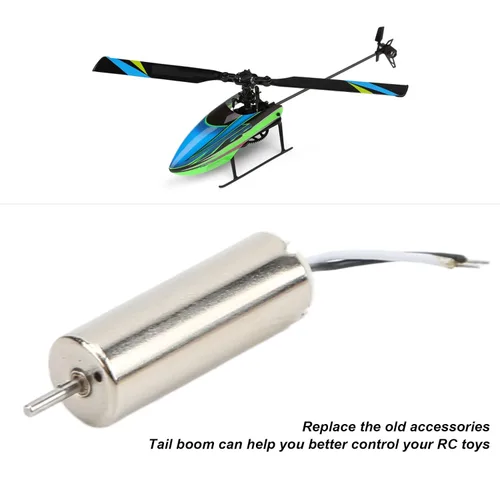 Miniatura 8 de Motor de cola de helicóptero RC, piezas de repuesto de helicóptero RC piezas Aero para WLtoys XK K110 K110S, juguetes y juegos de plata