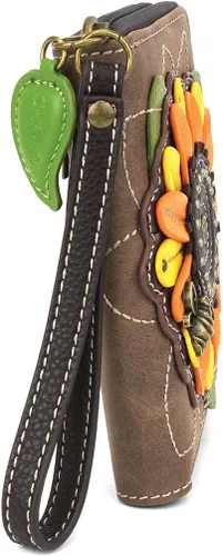 Miniatura 2 de CHALA Cartera con cremallera, pulsera, 8 ranuras para tarjetas de crédito, piel sintética resistente