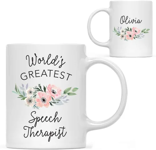Miniatura 60 de Andaz Press Taza de café personalizada de 11 onzas, taza ejecutiva de relaciones públicas más grande del mundo, flor de anémona rosa, 1 paquete