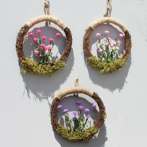 Miniatura 5 de Corona de vid natural, corona rústica, base de manualidades para corona de Navidad, guirnalda de puerta, decoración del hogar, regalo, decoración