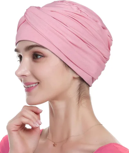 Miniatura 6 de Gorro de quimioterapia, sombrero de verano de bambú para mujer, turbante para la cabeza para mujer