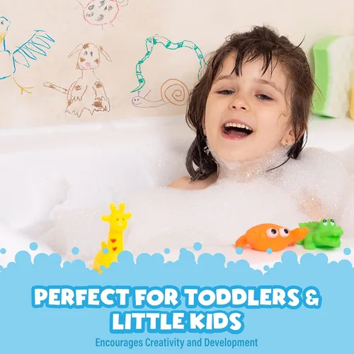 Miniatura 8 de Tub Works® Smooth™ - Crayones de baño de juguete de baño, paquete de 24 Crayones de baño no tóxicos y lavables para niños pequeños y niños
