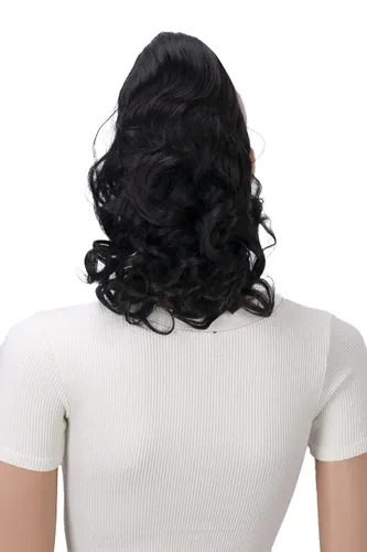 Miniatura 3 de PRETTYSHOP 16 o 20 pulgadas clip para el pelo en extensión cola de caballo 2 en 1 rizada resistente al calor