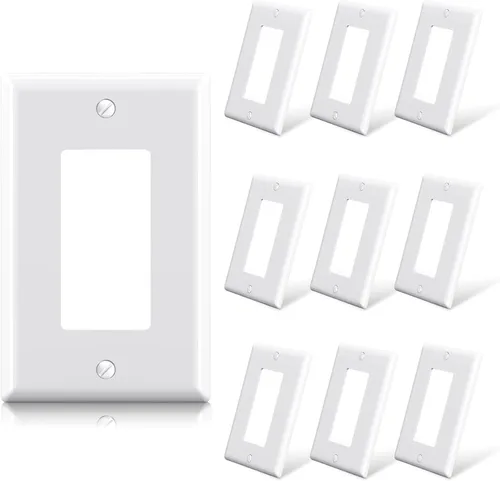 Miniatura 24 de ELEGRP Placas decorativas de pared de 3 posiciones, tamaño mediano 4.88" H x 6.75" L, cubierta frontal termoplástica irrompible para interruptor