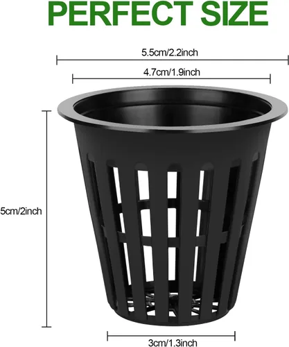 Miniatura 2 de HXSEMAYIG 50 macetas de red de 2 pulgadas, taza hidropónica, tazas de red para cultivo en interiores o exteriores