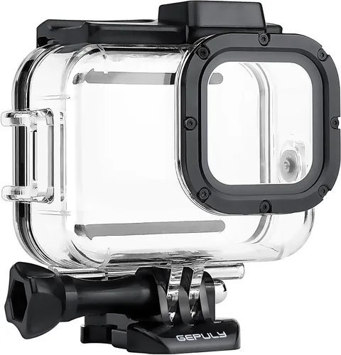 Miniatura 8 de GEPULY Carcasa impermeable para GoPro Hero 8 Negro, doble ranura para zapata fría protectora subacuática carcasa para GoPro Hero 8 Cámara de acción