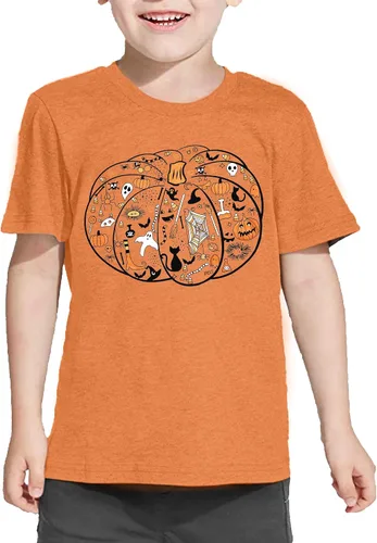 Miniatura 3 de Toddler Boys Girls Halloween Shirts Pumpkin T Shirt Kids Short Sleeve Fall Tee Thanksgiving Tops