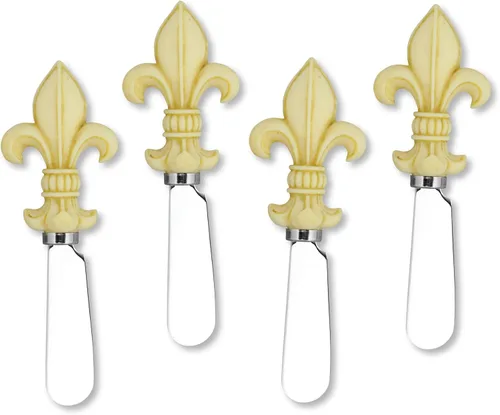 Miniatura 11 de Supreme Housewares Americana - Esparcidores patrióticos de queso, asas de resina pintadas a mano con cuchillas de acero inoxidable para untar queso