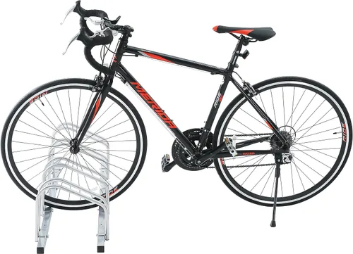 Miniatura 6 de SDADI 4 Bicicletas De Piso De La Bicicleta De Parking Rack De Soporte De Almacenamiento Ajustable Interior - Plata