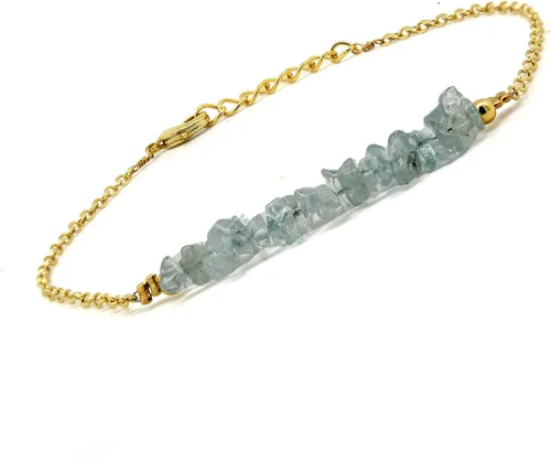 Miniatura 22 de Gempires Natural Chips Bar Bracelet, Energy Healing Crystals, Birthday, Gift for Her, Gemstone Jewelry 8 inch
