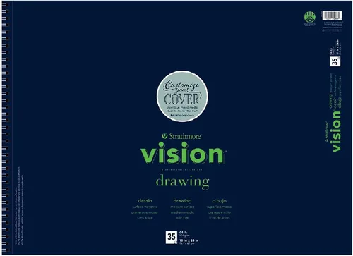 Miniatura 16 de Strathmore Vision Cold Press - Bloc de acuarela de 11 x 15 pulgadas, 140 libras, 30 hojas -62640610