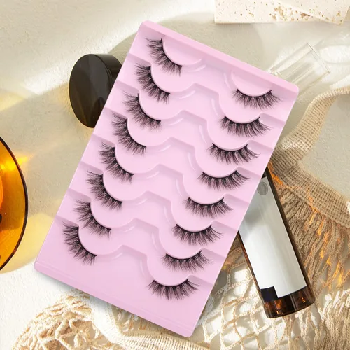 Miniatura 9 de Mavphnee - Pestañas postizas de aspecto natural, pestañas de ojo de gato, pestañas acentuadas, multicapas, pestañas postizas onduladas esponjosas