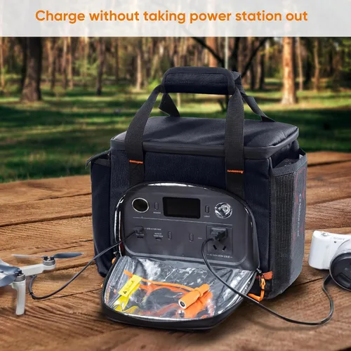 Miniatura 5 de Estuche de Transporte de Viaje Compatible con Jackery Explorer 300/240/160, Estuche de Almacenamiento de Estación de Energía Portátil con Fondo