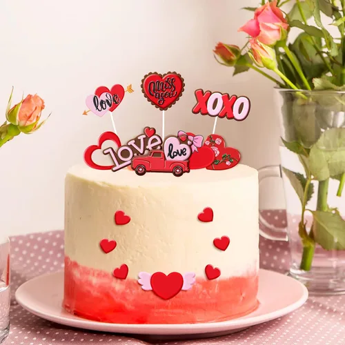 Miniatura 7 de Whaline 4 moldes de fondant para el día de San Valentín, patrón de camión de rosas con forma de corazón, rosa, molde de silicona 3D, molde de resina