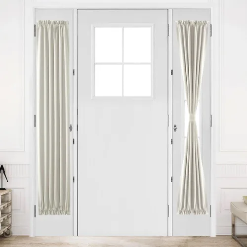 Miniatura 78 de DWCN Cortinas para puerta francesa: cortina térmica con bolsillo para barra para puertas con ventana de vidrio, puertas de cocina y patio