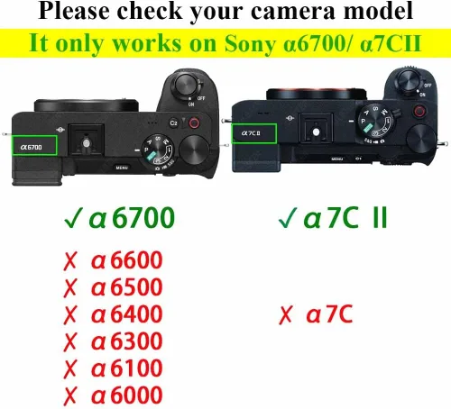 Miniatura 2 de ULBTER Protector de pantalla para cámara Sony Alpha A7C II A7CR A6700 7C II A7CII 6700 A7C R y cubierta de zapata caliente 0.012 in 9H dureza