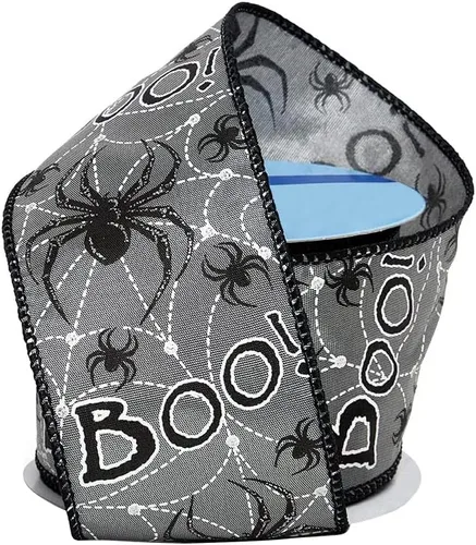 Cinta con alambre de Halloween de murciélagos morados, 1 1/2 pulgadas x 10 yardas, negro y morado, lazos, corona, bricolaje, decoración de fiesta,