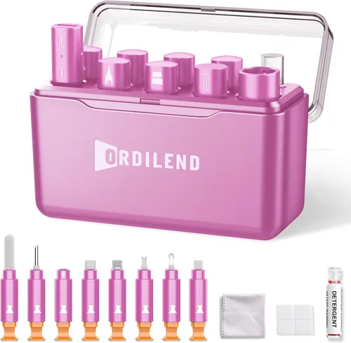 Miniatura 14 de Ordilend Kit de limpieza para iPhone para limpiador de puerto de carga, multiherramienta de reparación de limpiador de iPhone, cable Lightning, kit