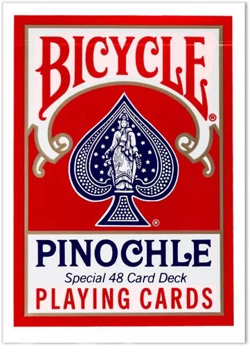 Miniatura 3 de 1 docena de cartas de póquer Pinochle - 6 barajas azules y 6 rojas (estándar)