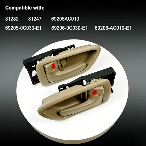 Miniatura 6 de 2 manijas interiores para puerta del lado del conductor y del pasajero para Toyota Sequoia 2001-07, Avalon 2000-2004, Tundra 2004-2006 - Solo cabina