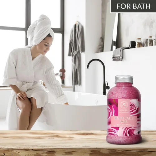 Miniatura 4 de Sales de baño de rosas de 21.16 onzas, aceite de palisandro natural y extracto de rosa, lo mejor para relajarse, buen sueño, belleza, baño, cuidado
