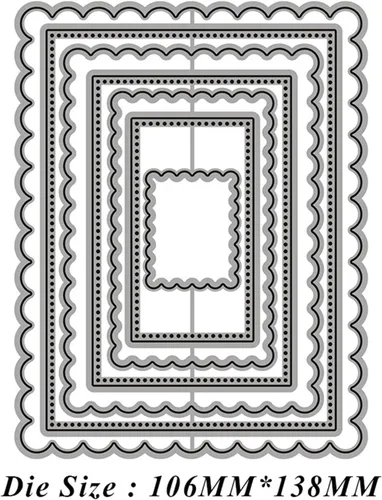 Miniatura 2 de Troqueles de corte de metal, plantilla de grabado en relieve, para álbumes de recortes, molde para hacer tarjetas, álbum de fotos, manualidades