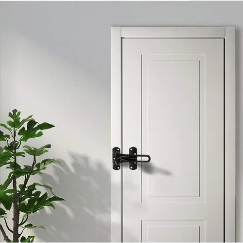 Miniatura 5 de Cerradura de refuerzo de puerta, cerradura de barra oscilante para seguridad en el hogar, cerraduras de puerta delantera para niños, aleación