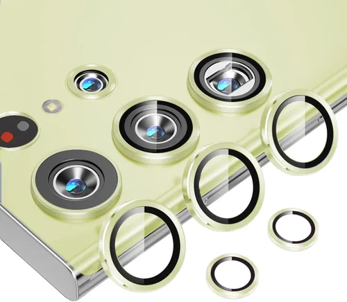 Miniatura 18 de Bling - Protector de lente de cámara para Samsung Galaxy S22 Ultra solamente, cubierta de anillo de lente de ajuste completo con película de Negro