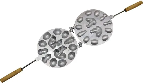 Miniatura 3 de Molde para hornear galletas Oreshki en forma de nuez y ardillas (Oreshnitsa) 13 pasteles