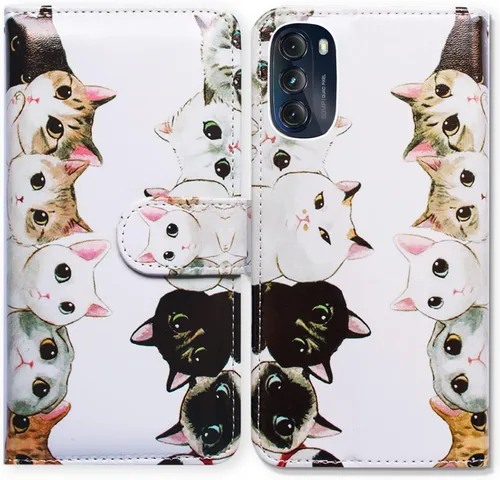 Miniatura 28 de Bcov Funda para Moto G 5G 2022, funda de cuero verde pájaro negro con tapa para teléfono con ranura para tarjeta y soporte para Motorola Moto G 5G