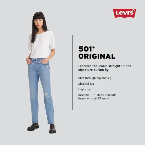 Miniatura 5 de Levi's Ribcage - Pantalones de mezclilla de corte recto al tobillo para mujer