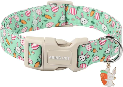Miniatura 28 de Aring Pet Collar de algodón, ligero y ajustable, con hebilla de liberación rápida para perros pequeños, medianos y grandes, para cachorros, S
