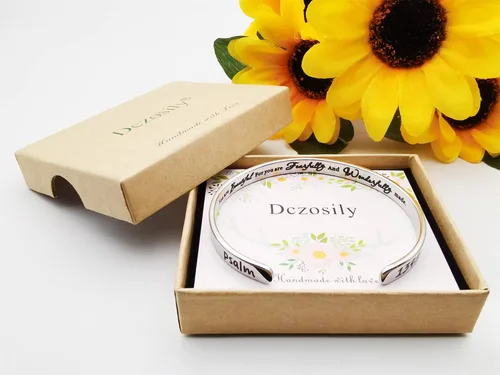 Miniatura 6 de Pulseras inspiradoras para mujer, joyería de acero inoxidable, con refranes, pulsera motivacional con mensaje oculto, pulseras grabadas para mejor