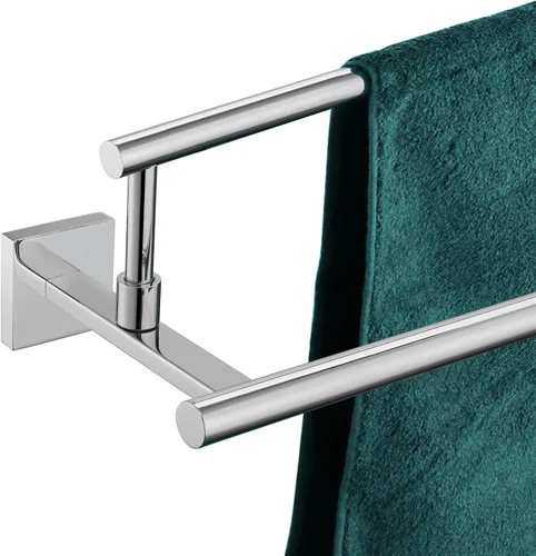 Miniatura 22 de KOKOSIRI Toalleros de baño de 36 pulgadas, rieles dobles para toallas, portatollas negro mate extralargo para cocina, inodoro, acero inoxidable