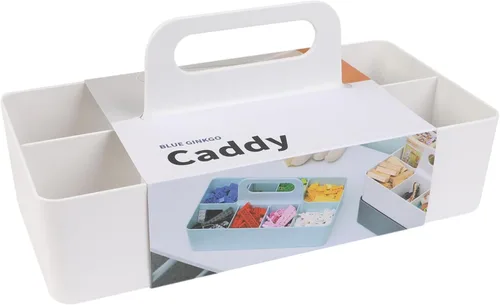 Miniatura 14 de BLUE GINKGO - Organizador apilable pequeño para baño, oficina, manualidades o suministros escolares, transportador portátil hecho en Corea Azul