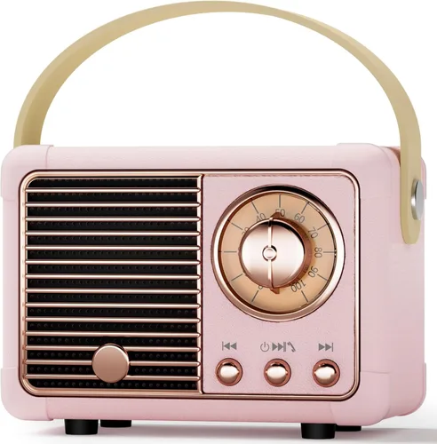 Miniatura 11 de Altavoz Retro Ideas de Regalo de Cumpleaños para Mujer Altavoz Inalámbrico Portátil Regalos para Mujeres, Niñas, Amigas Estilo Retro Pequeño