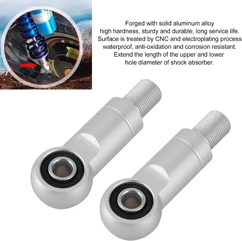 Miniatura 2 de Fydun Par de amortiguadores de aire traseros de 0.394 pulgadas con agujero de 0.394 in, amortiguadores de altura para motocicleta ATV todoterreno