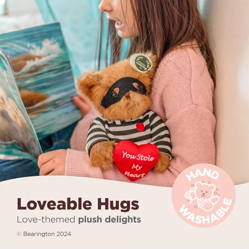 Miniatura 3 de Bearington Lawless Lover Oso de Peluche del Día de San Valentín, 10 pulgadas Animales de Peluche del Día de San Valentín Regalo Ideal para Niños