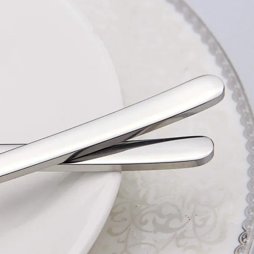 Miniatura 6 de YFWOOD Sporks, 4 tenedores de acero inoxidable 18/10, tenedores de metal para acampar y uso doméstico, mango largo de 7.4 pulgadas de largo