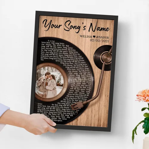 Miniatura 5 de H-DEWALL Póster personalizado de letras de canciones, regalos para marido, foto inspiradora, arte de pared, decoración de casa, sala de estar