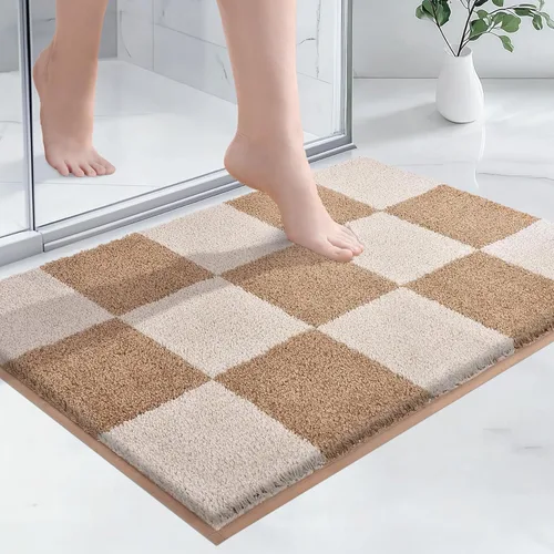 Miniatura 8 de PURRUGS Alfombra de baño antideslizante lavable a máquina 20 x 30 pulgadas, tapete de baño súper absorbente y de secado rápido, alfombra de baño