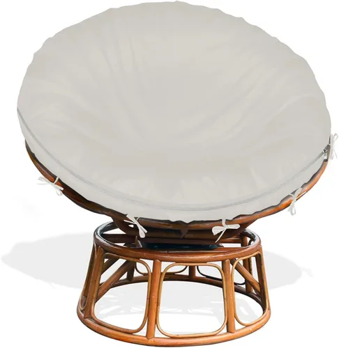 Funda de cojín Papasan solamente, (para fundas de cojín para sillas Papasan de 40 a 50 pulgadas) diseño de cremallera beige para un fácil cierre y