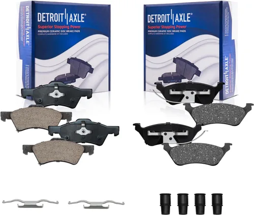 Miniatura 39 de Detroit Axle - Pastillas de Freno para Nissan Altima Sentra 350Z Juke INFINITI G35, Pastillas de Freno Cerámica Delanteras y Traseras Reemplazo
