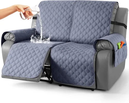 Miniatura 16 de TAOCOCO Fundas reclinables 100% impermeables, con correas para las piernas, funda de sofá reclinable reversible para silla reclinable, protector